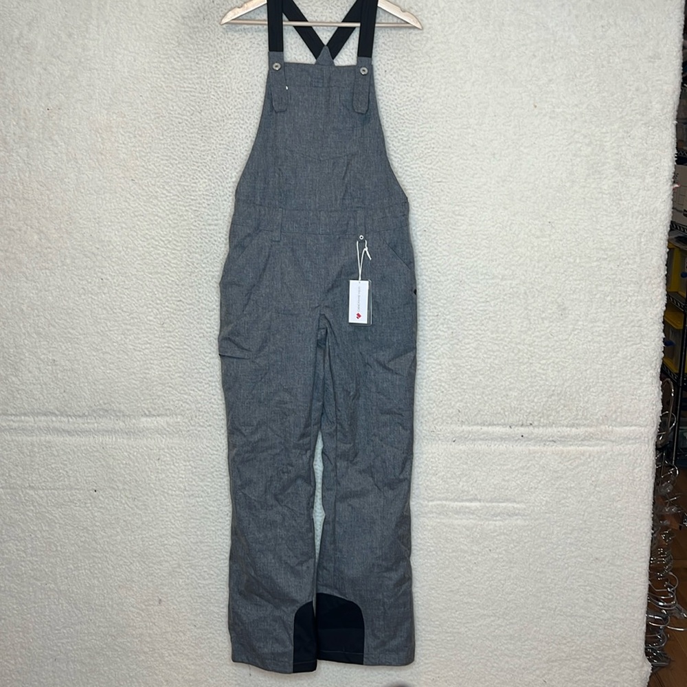 NWT Obermeyer Womens Charcoal Grey Malta Bib Overalls Size 8